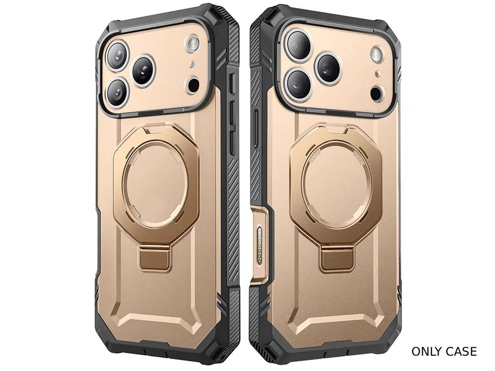 i-Blason Unicorn Beetle GRIP PRO MagSafe Case with HD Tempered Glass for iPhone 17 Pro - Gold