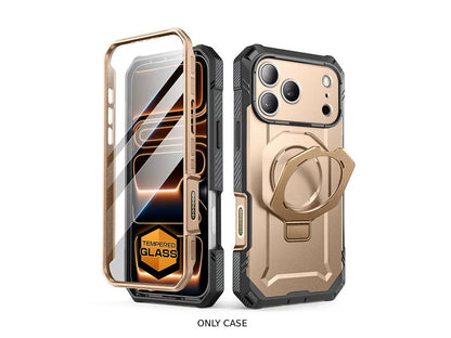 i-Blason Unicorn Beetle GRIP PRO MagSafe Case with HD Tempered Glass for iPhone 17 Pro - Gold