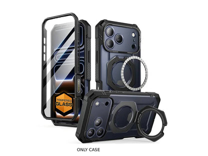 i-Blason Unicorn Beetle GRIP PRO MagSafe Case with HD Tempered Glass for iPhone 17 Pro - Black