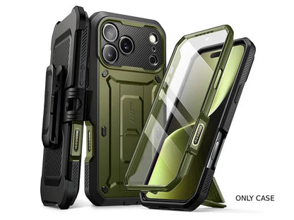 i-Blason Unicorn Beetle PRO Rugged Case with Built-in Screen Protector for iPhone 17 Pro - Dark Green