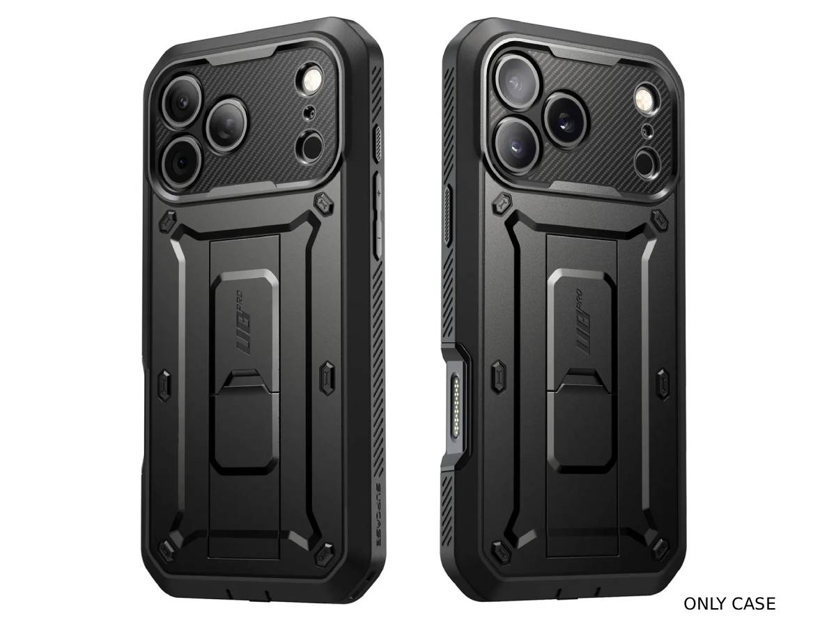 i-Blason Unicorn Beetle PRO Rugged Case with Built-in Screen Protector for iPhone 17 Pro - Black