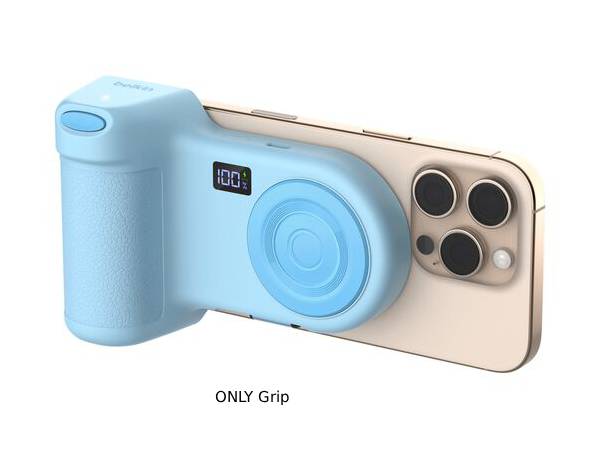 Belkin PowerGrip Magnetic Camera Grip with 9300mAh Power Bank - Blue