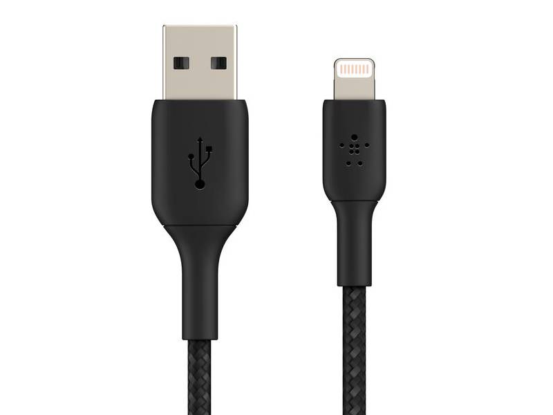 Belkin BoostCharge Braided Lightning to USB-A Cable 1m (3.3 ft) - Black