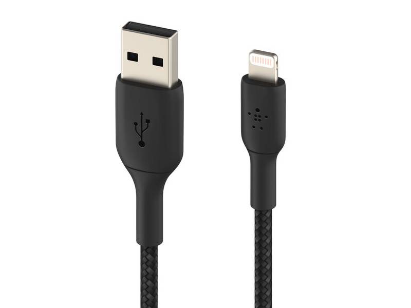 Belkin BoostCharge Braided Lightning to USB-A Cable 1m (3.3 ft) - Black
