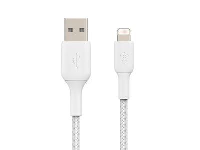 Belkin BoostCharge Braided Lightning to USB-A Cable 2m (6.6 ft) - White