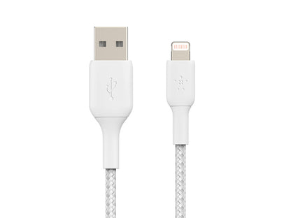 Belkin BoostCharge Braided Lightning to USB-A Cable 2m (6.6 ft) - White