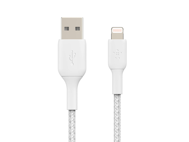 Belkin BoostCharge Braided Lightning to USB-A Cable 2m (6.6 ft) - White