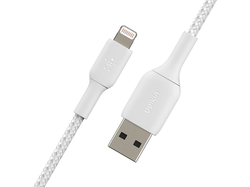 Belkin BoostCharge Braided Lightning to USB-A Cable 2m (6.6 ft) - White