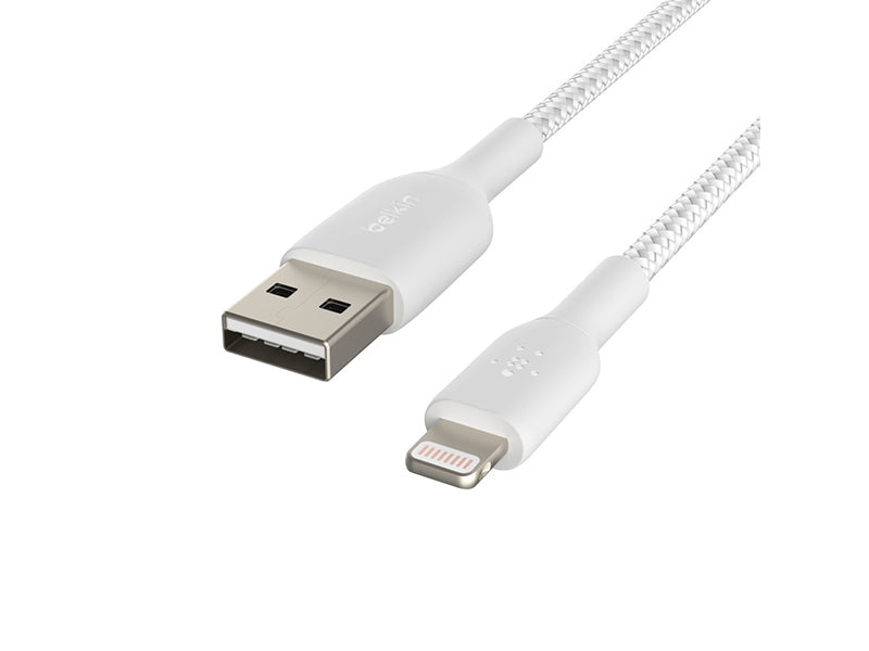 Belkin BoostCharge Braided Lightning to USB-A Cable 2m (6.6 ft) - White