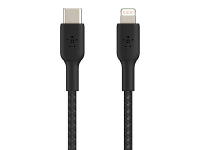 Belkin BoostCharge Braided USB-C to Lightning Cable (1m / 3.3ft, Black)