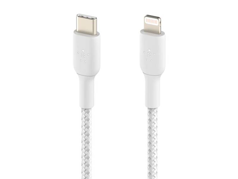 Belkin BoostCharge Braided USB-C to Lightning Cable 1m (3.3 ft) - White