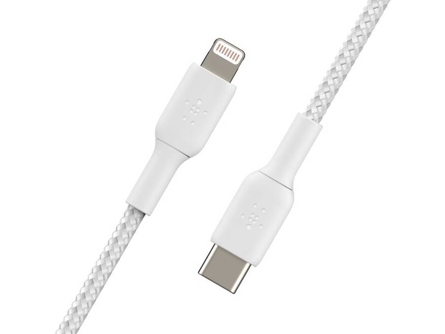 Belkin BoostCharge Braided USB-C to Lightning Cable 1m (3.3 ft) - White