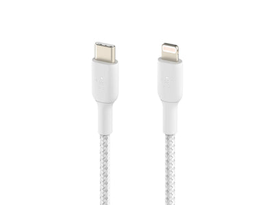 Belkin BoostCharge Braided USB-C to Lightning Cable 2m (6.6 ft) - White