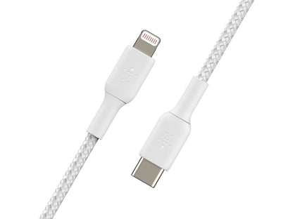 Belkin BoostCharge Braided USB-C to Lightning Cable 2m (6.6 ft) - White