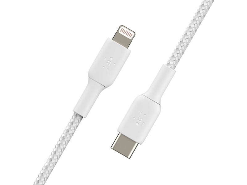 Belkin BoostCharge Braided USB-C to Lightning Cable 2m (6.6 ft) - White