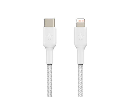 Belkin BoostCharge Braided USB-C to Lightning Cable 2m (6.6 ft) - White
