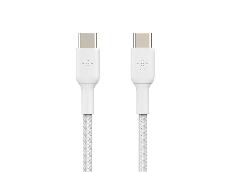 Belkin BoostCharge Braided USB-C to USB-C Cable 1m (3.3 ft) 60W - White