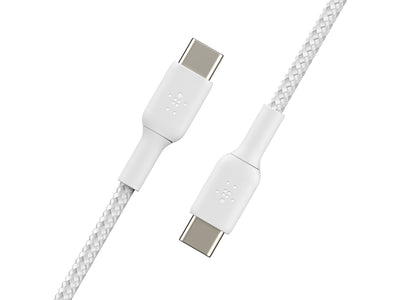 Belkin BoostCharge Braided USB-C to USB-C Cable 1m (3.3 ft) 60W - White