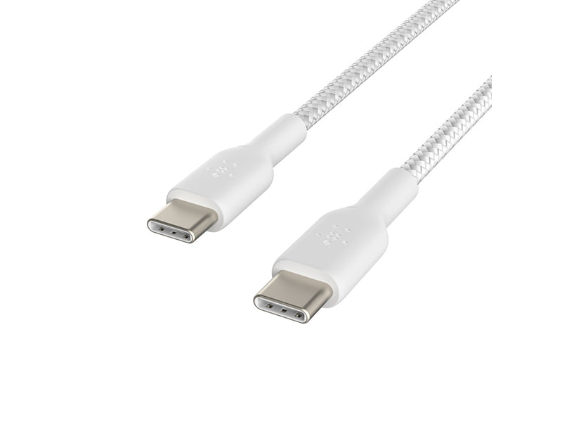 Belkin BoostCharge Braided USB-C to USB-C Cable 1m (3.3 ft) 60W - White