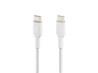 Belkin BoostCharge Braided USB-C to USB-C Cable 1m (3.3 ft) 60W - White