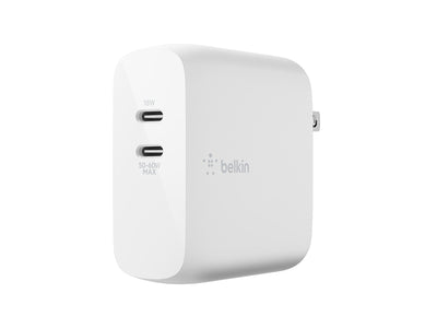 Belkin BoostCharge Pro Dual USB-C GaN Wall Charger 68W - White
