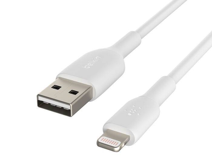 Belkin BoostCharge Lightning to USB-A Cable 1m (3.3 ft) - White, 2-Pack