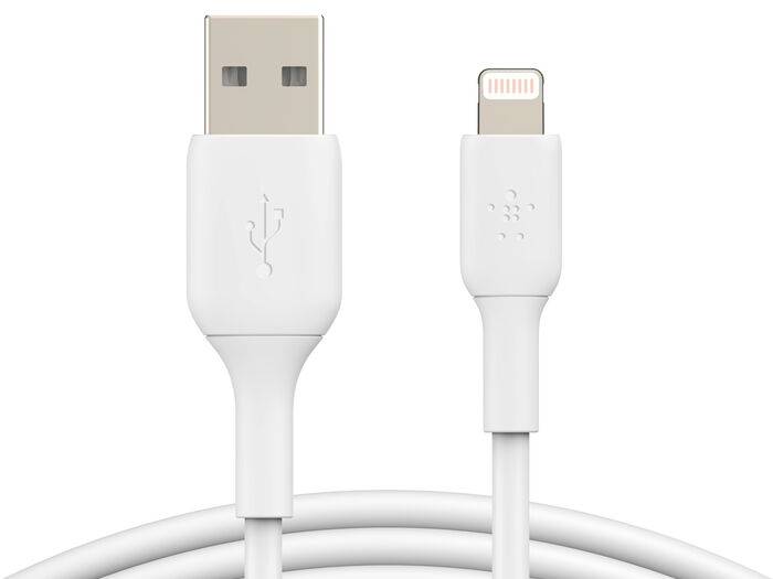 Belkin BoostCharge Lightning to USB-A Cable 1m (3.3 ft) - White, 2-Pack
