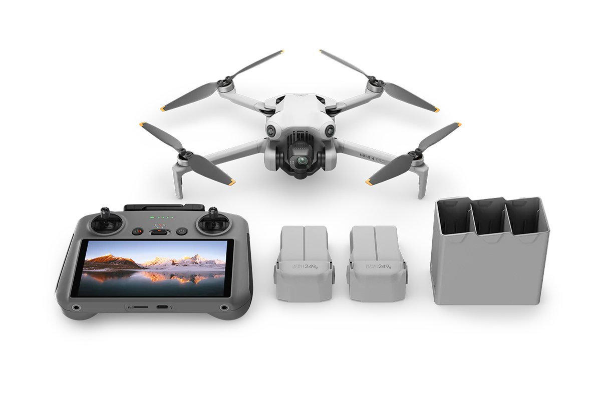 DJI Mini 4 Pro Fly More Combo Plus (DJI RC 2) Includes 3 Plus Batteries and Shoulder Bag