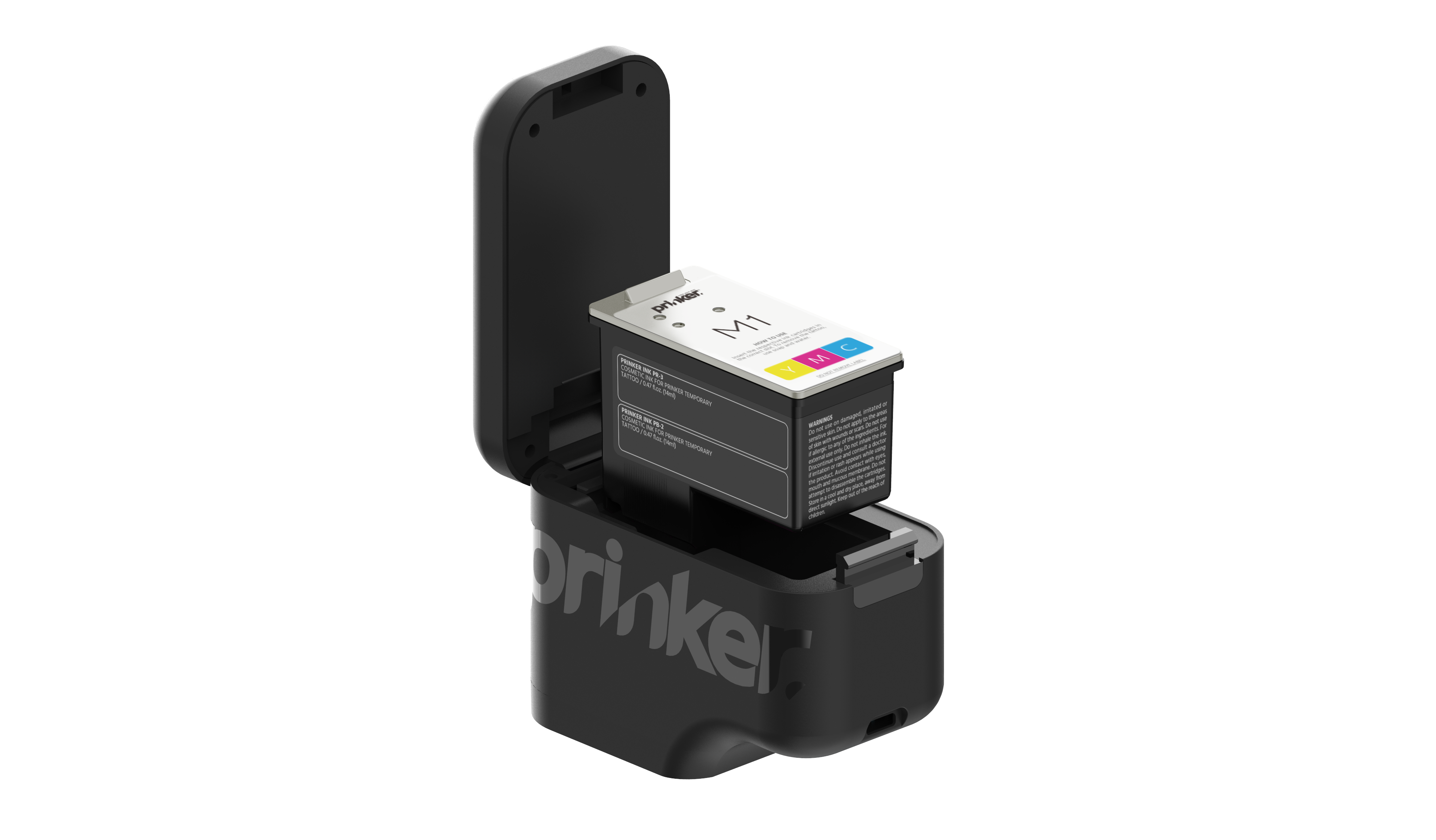 Prinker M Temporary Tattoo Printer Starter Kit - Waterproof Custom Tattoos, Full Color Ink, iOS/Android App