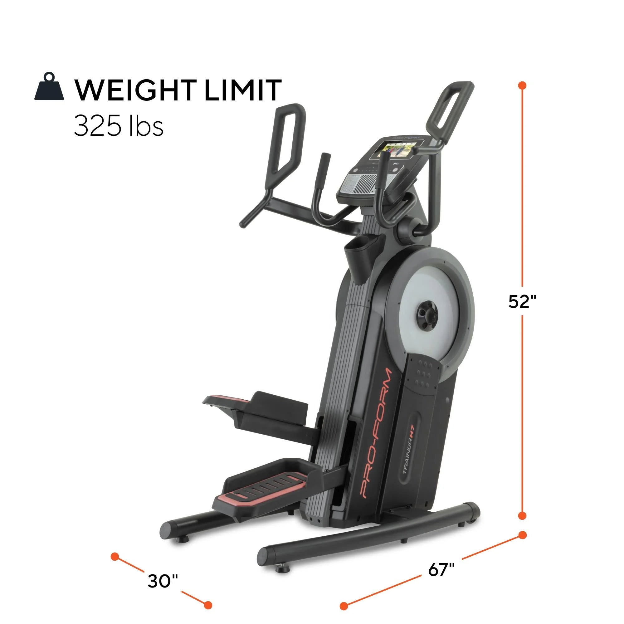 Trainer H7 iFit-Enabled Elliptical with 7” Touchscreen & Cooling Fan