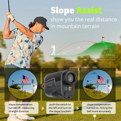Acer Laser Golf Rangefinder with Slope – 800/1200 Yards, Magnetic & Rechargeable, 6X Magnification – Perfect for Golf, Hunting, Scouting, and Outdoor Adventures – Ideal Gift for Men