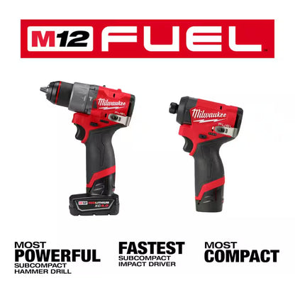 M12 FUEL 12V Brushless Cordless Hammer Drill & Impact Driver Combo