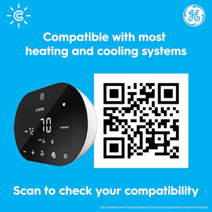 Black Smart Thermostat with Wi-Fi Connectivity and Smart Home Compatibility