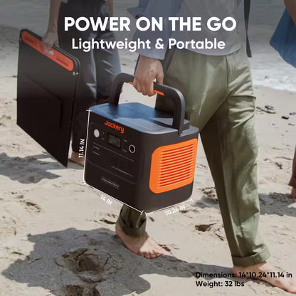 2000W Solar Generator 1000+ with Expandable LiFePO4 Battery, Push-Button Start & Dual 100W Solar Panels