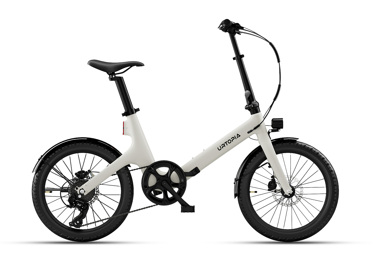Urtopia Carbon Fold Step-Thru E-Bike - Creme