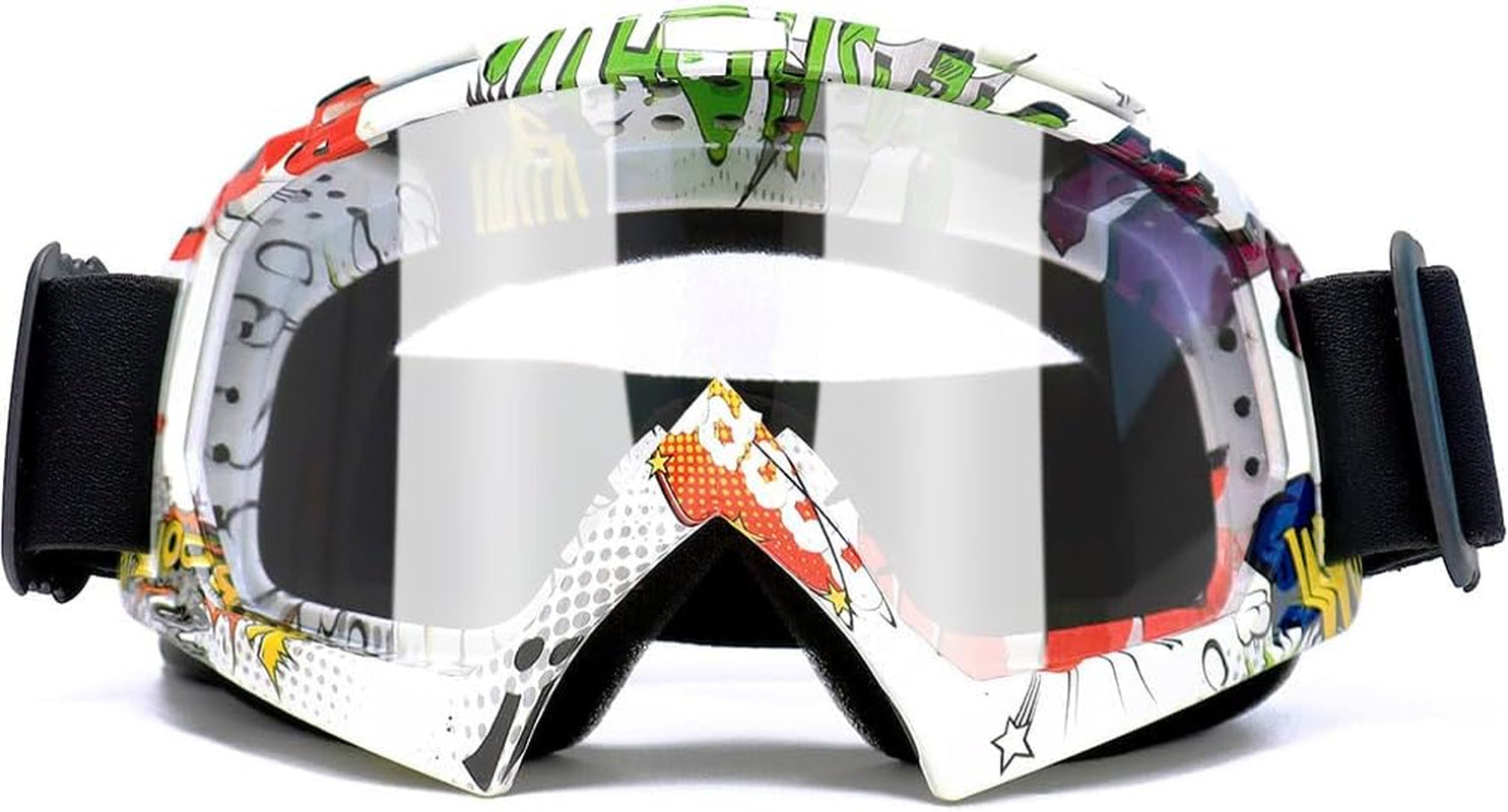 UV400 Dirt Bike & ATV Goggles - Windproof, Dustproof Motocross Goggles for Men, Women, and Youth