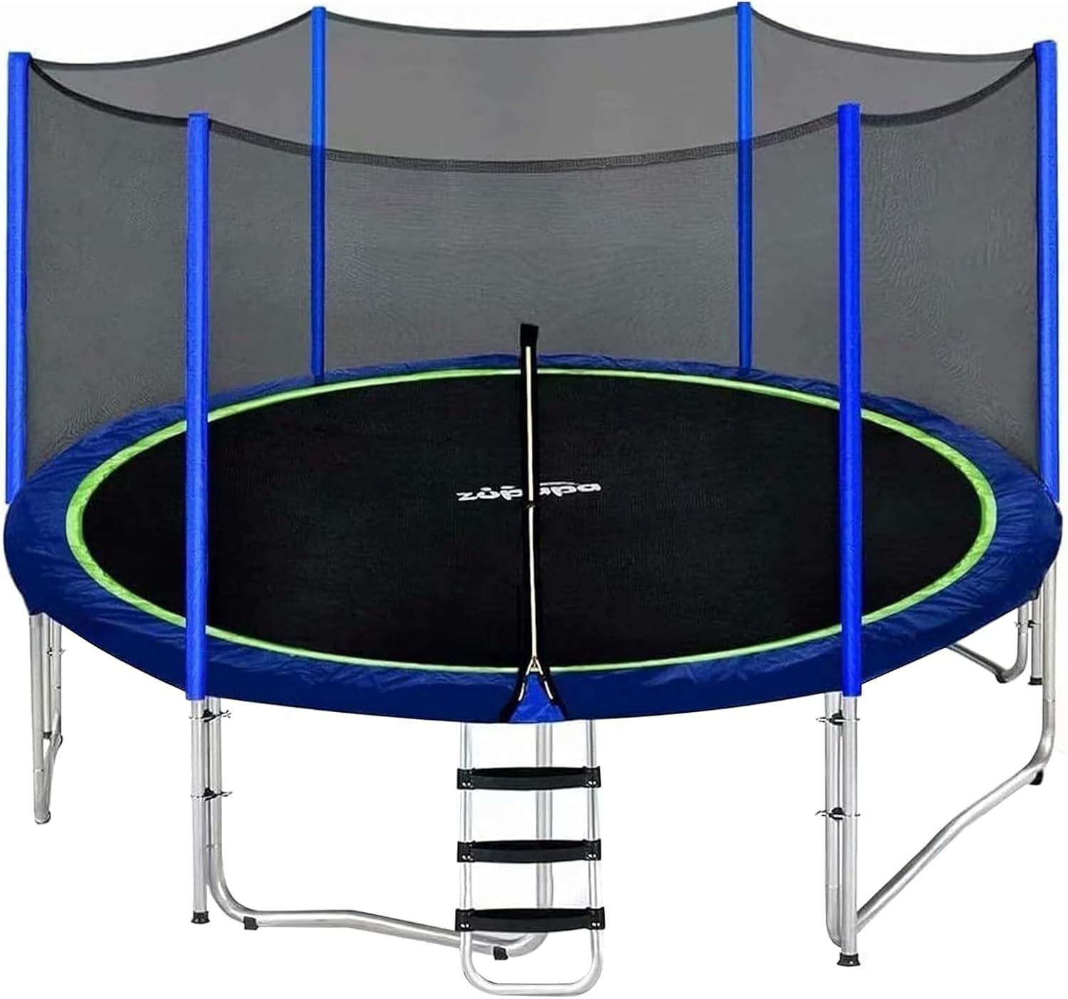 No-Gap Design Outdoor Trampoline with Safety Enclosure Net, 1500 LBS Capacity - Available in Sizes 8FT to 16FT