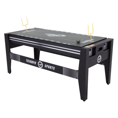 72" 4-in-1 Swivel Game Table with Air Hockey, Table Tennis, Pool, and Launch Football