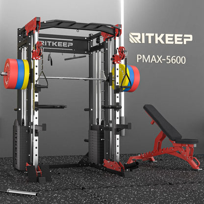 PMAX 5600 Home Gym Smith Machine with Integrated Weight System