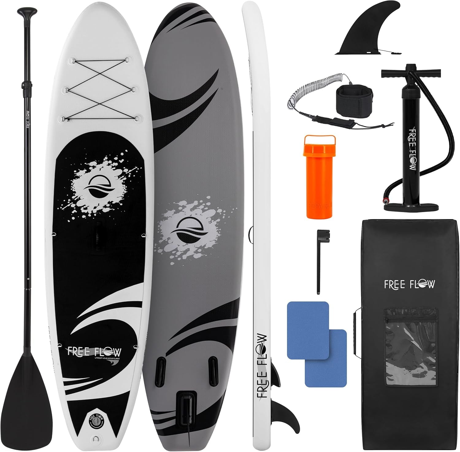 Inflatable Stand-Up Paddle Board - Wide, Stable Design with Non-Slip EVA Deck Pad & Premium Accessories for All Skill Levels