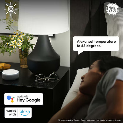 Black Smart Thermostat with Wi-Fi Connectivity and Smart Home Compatibility