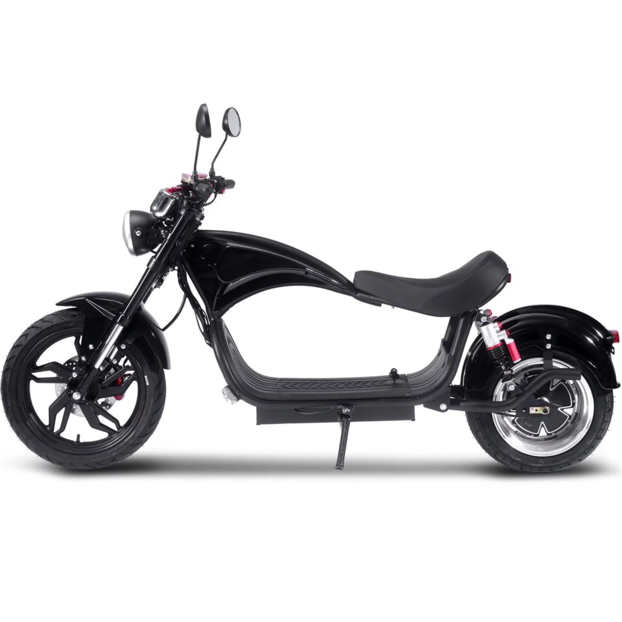 Raven 60V 2500W Electric Cafe Motorcycle - 30Ah Lithium Battery, Black