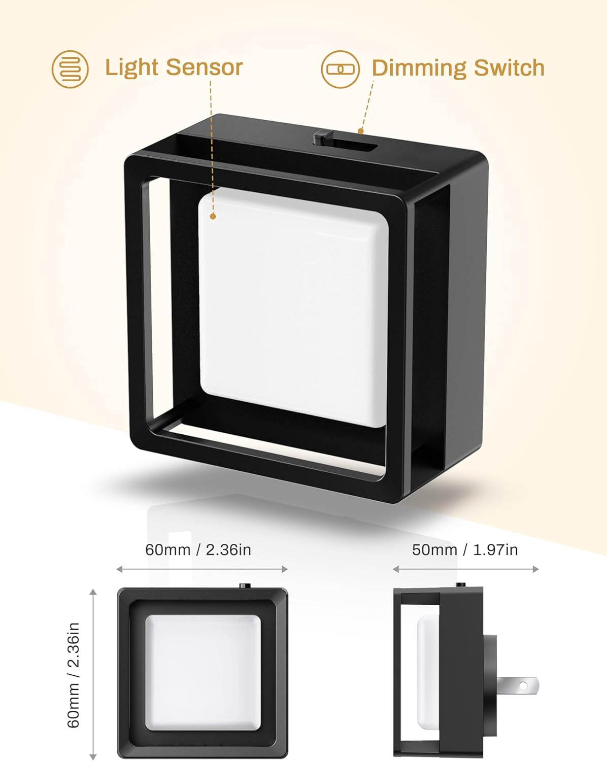 Red LED Night Lights [2 Pack] with Dusk-to-Dawn Sensor
