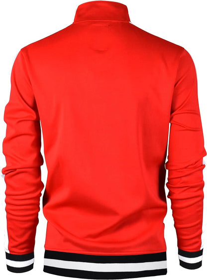 Men's Urban Hip Hop Track Jacket - Slim Fit with Side Taping