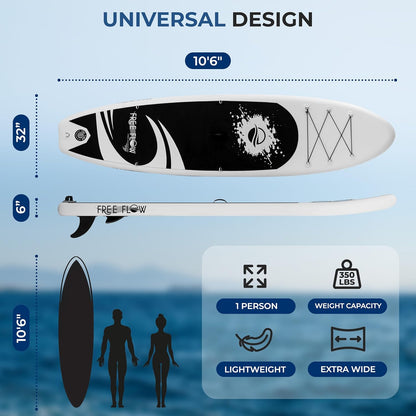 Inflatable Stand-Up Paddle Board - Wide, Stable Design with Non-Slip EVA Deck Pad & Premium Accessories for All Skill Levels
