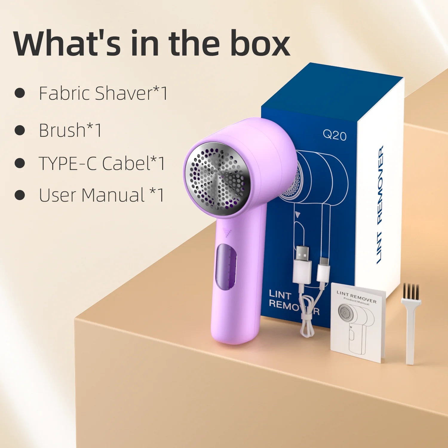 Rechargeable Fabric Shaver - 3-Speed Lint Remover with LED Display & 6-Blade Design for Clothes, Furniture, Sweaters, and Blankets