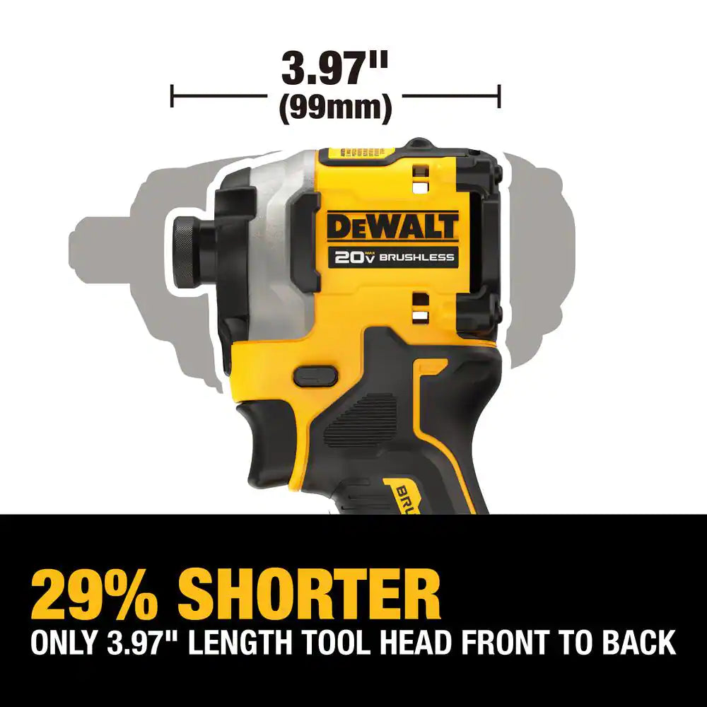 ATOMIC 20V MAX Brushless Impact Driver Kit with 5Ah Battery, Charger & Bag