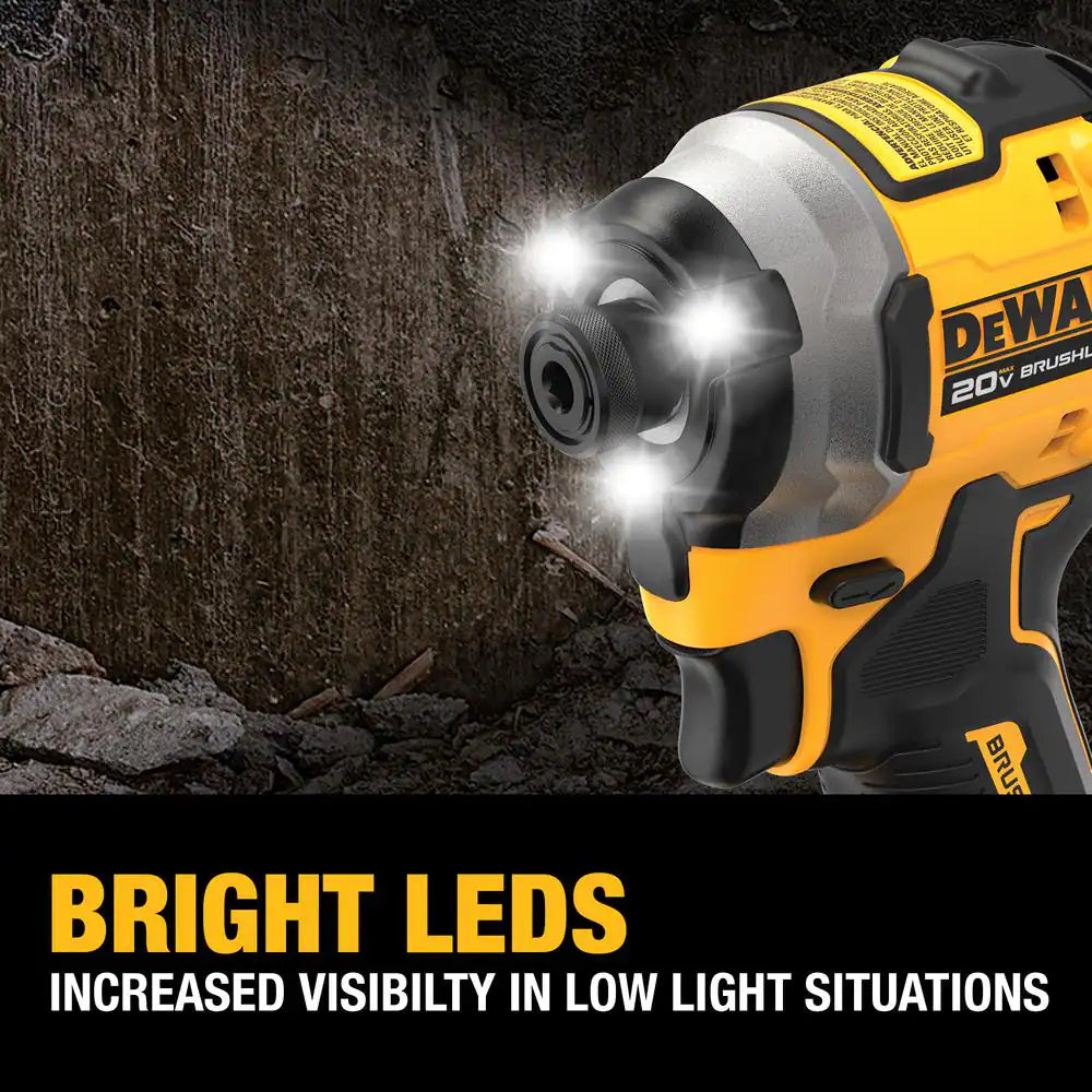 ATOMIC 20V MAX Brushless Impact Driver Kit with 5Ah Battery, Charger & Bag