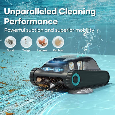 AIPER Scuba S1 Cordless Robotic Pool Cleaner – Smart Navigation, Wall & Waterline Cleaning, 150-Min Battery for Inground Pools up to 1,600 Sq. Ft (2024 Model)