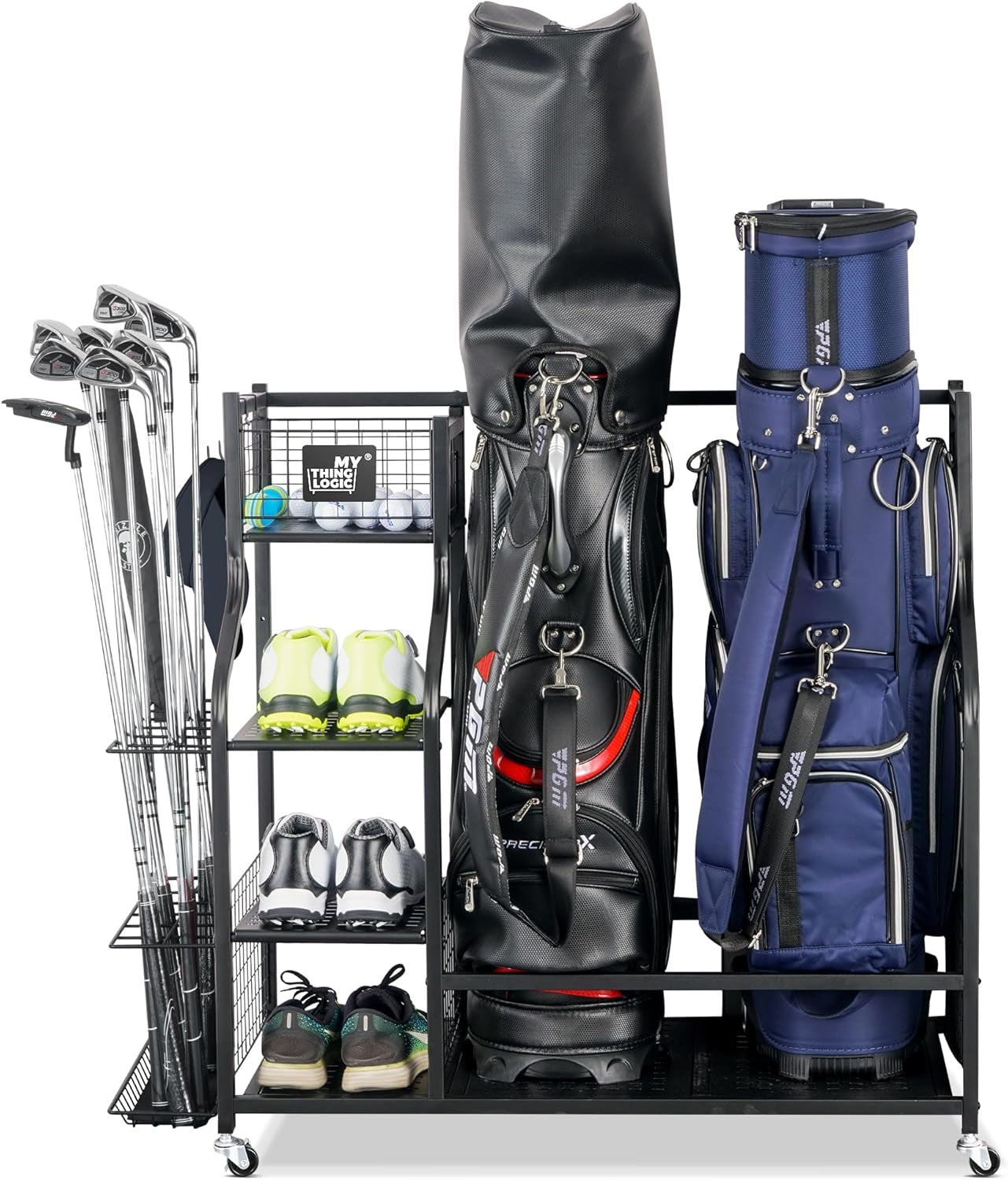 Ultimate Golf Storage Rack – Organize Bags, Clubs & Equipment with Ease